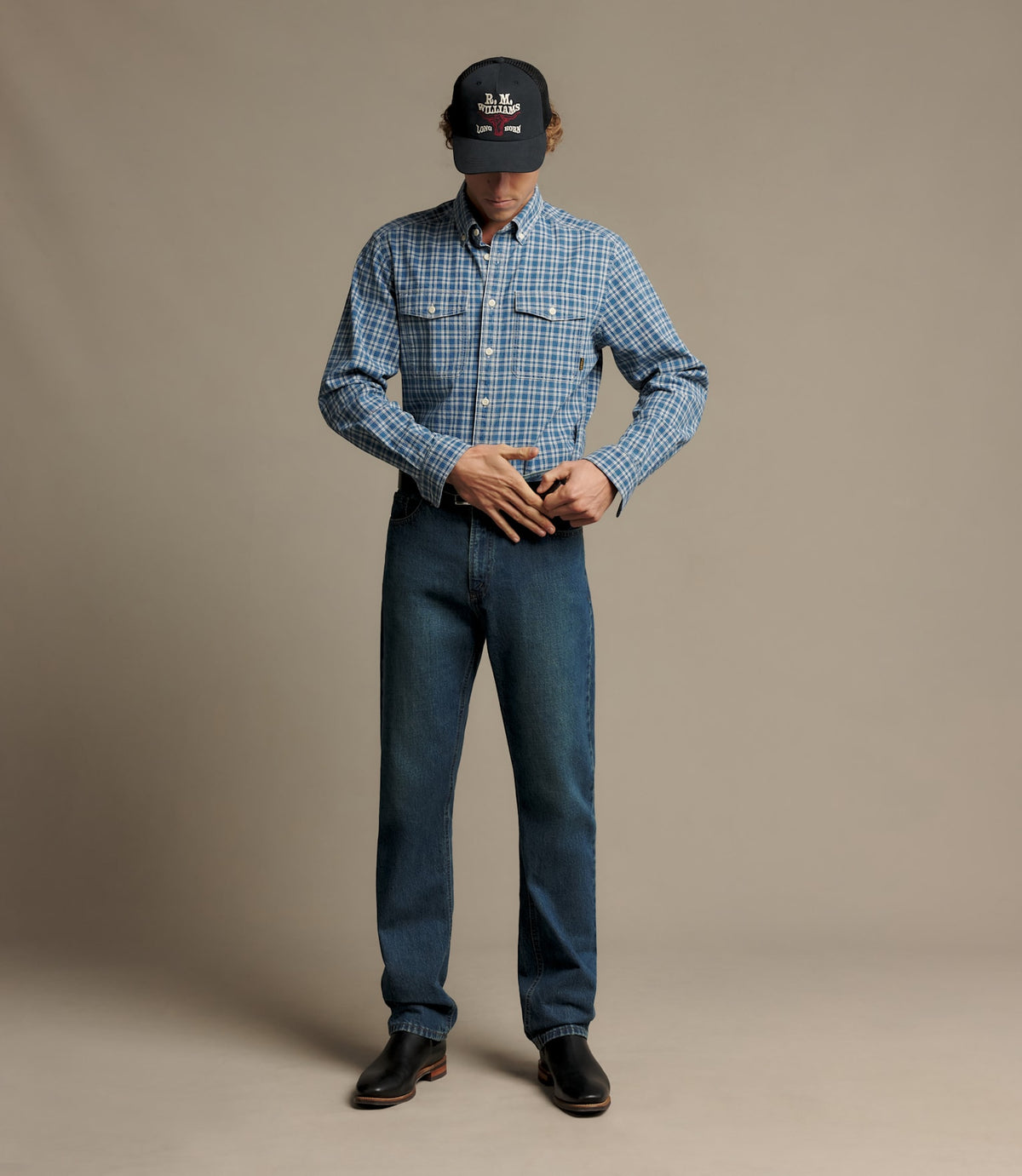 Longhorn Trucker Cap Black Wash