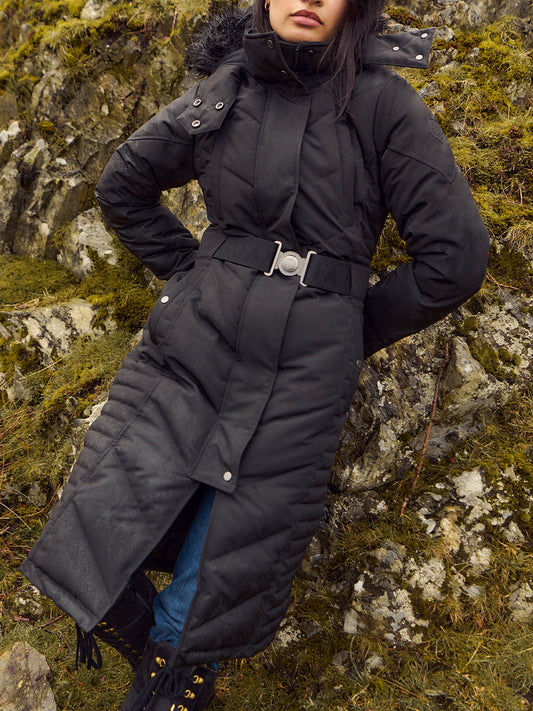 The Charlotte
Women's Padded Long Coat - Black