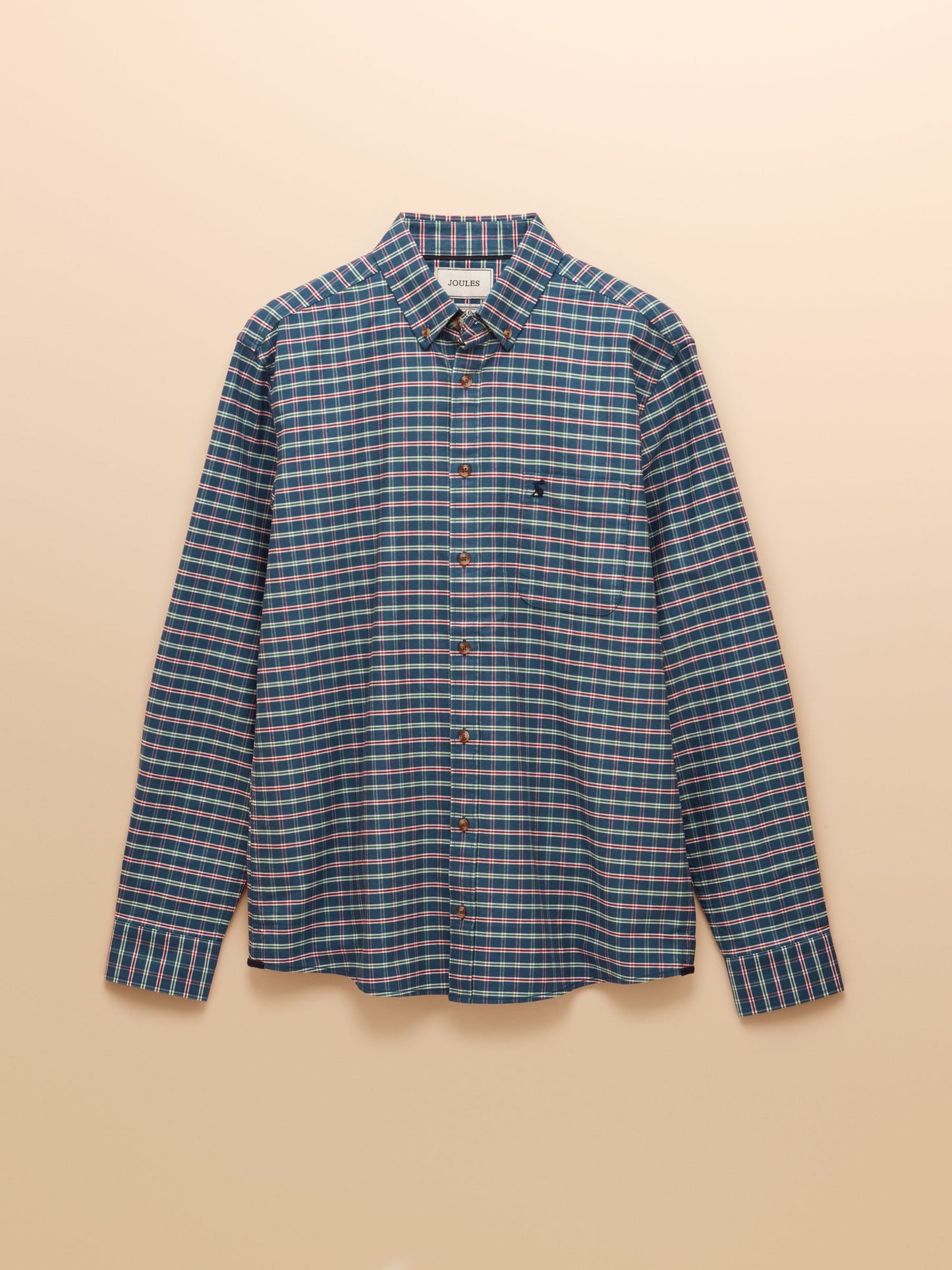 Oxford Classic Fit Blue Check Long Sleeve Cotton