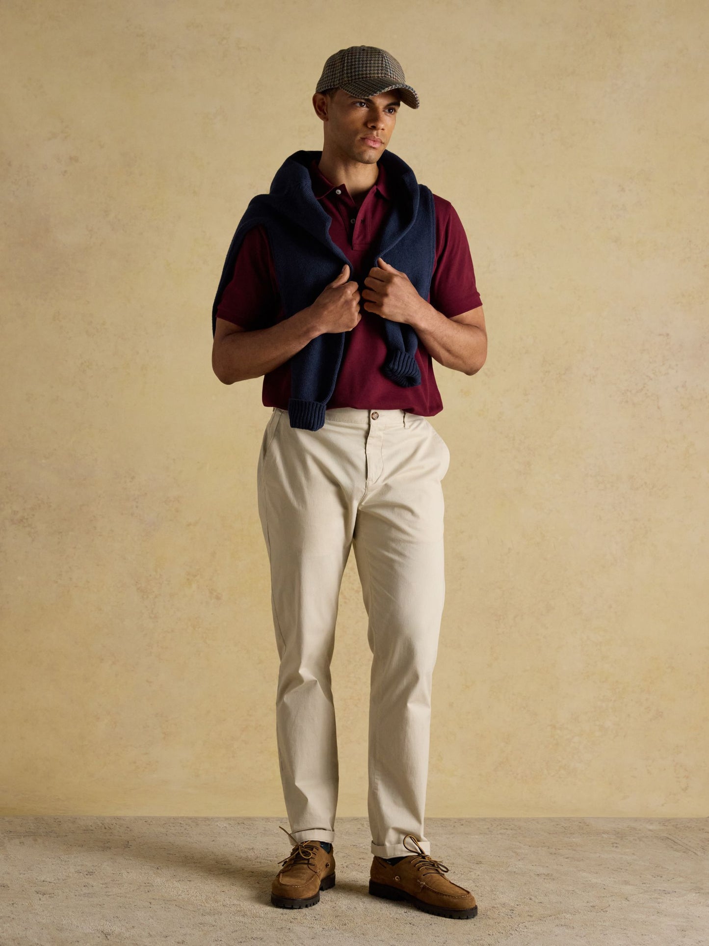 Woody Burgundy Red Cotton Pique Polo Shirt