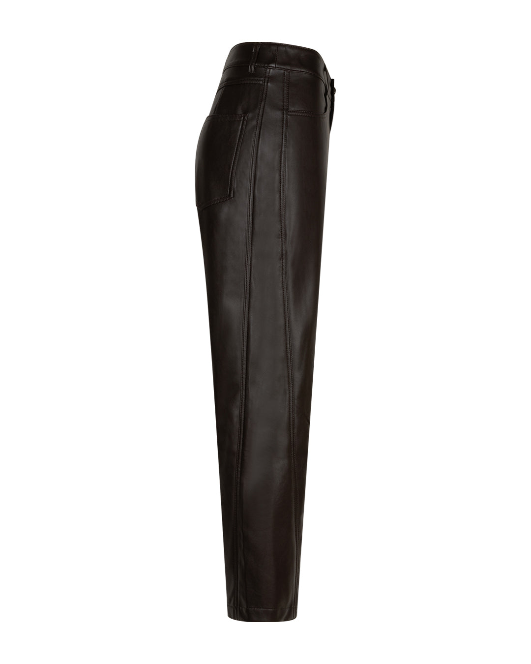 Caitlina Faux Leather Trousers Espresso