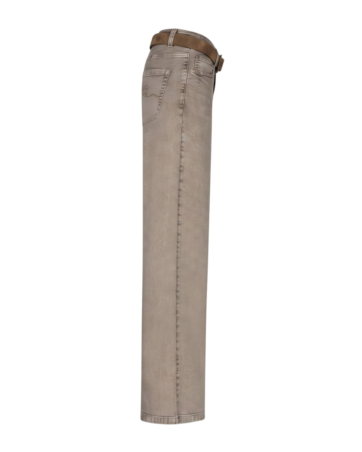 Colette & Belt Washed Twill Colour Jean Truffle