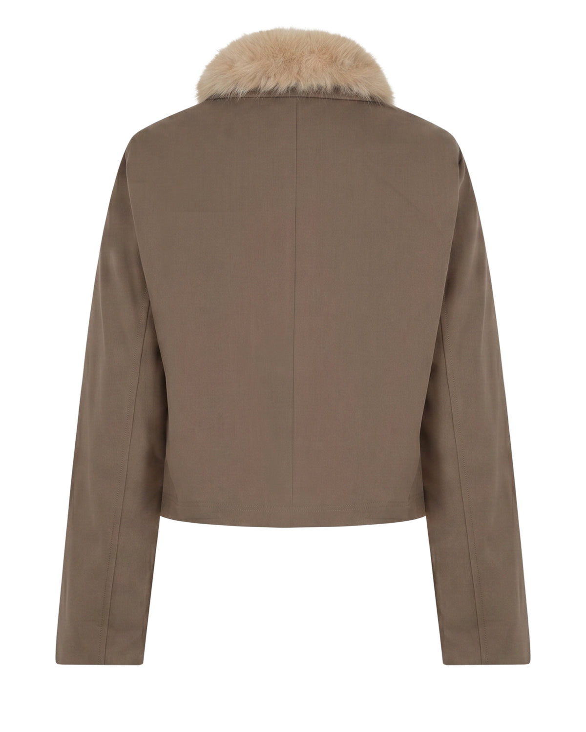 Jacket & Faux Fur Collar Jacket Truffle