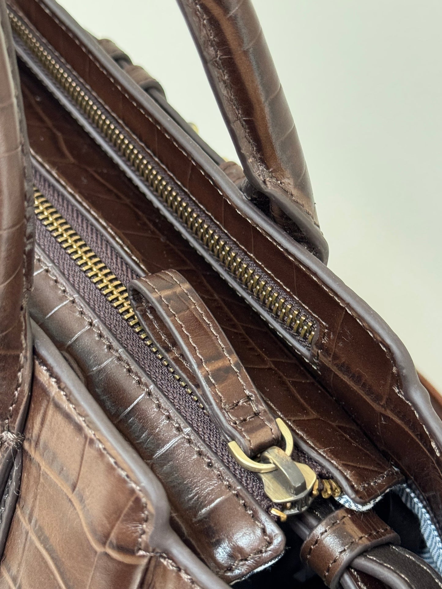 Middleton Chocolate Croc Leather