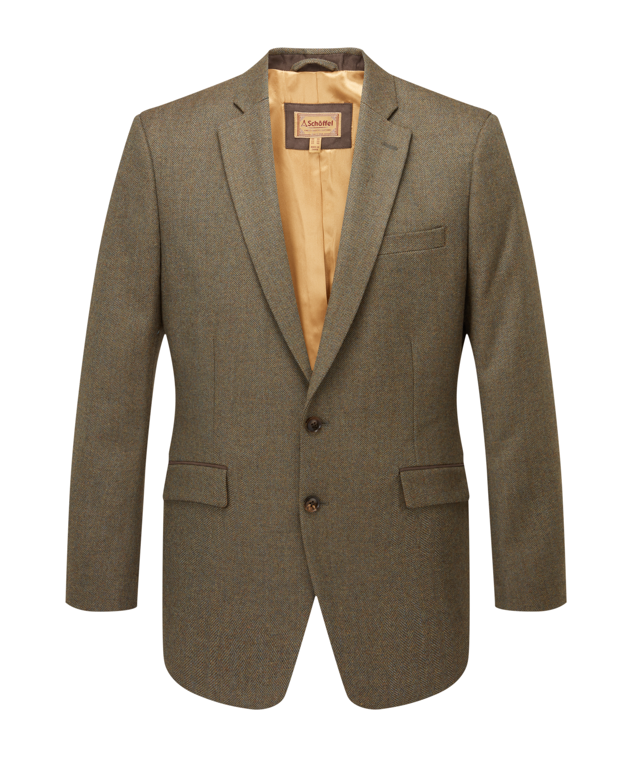 St Andrews Tweed Sports Jacket Loden Green Herringbone Tweed