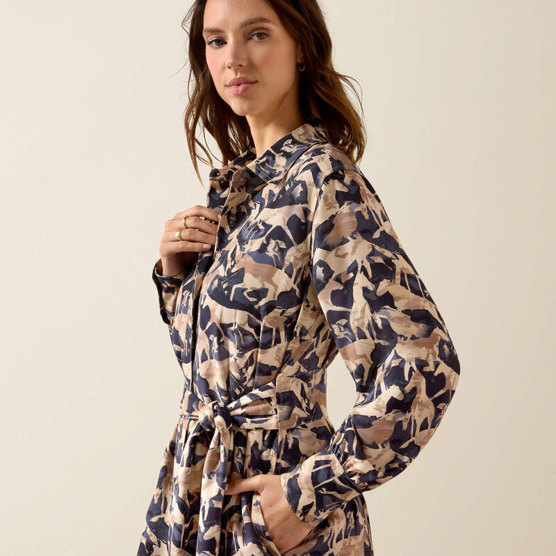 Culham Dress Navy Coincide Print