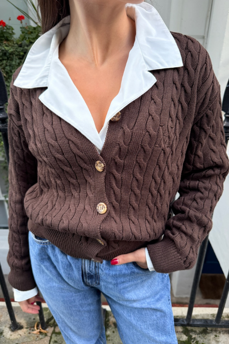 Florence Cardigan Chocolate