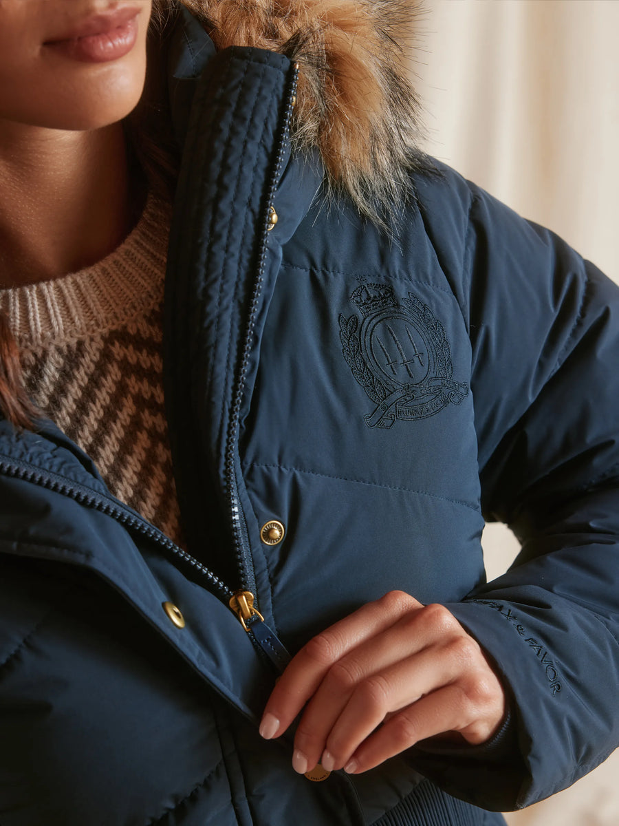 Lexie Navy Water Resistant Padded Jacket