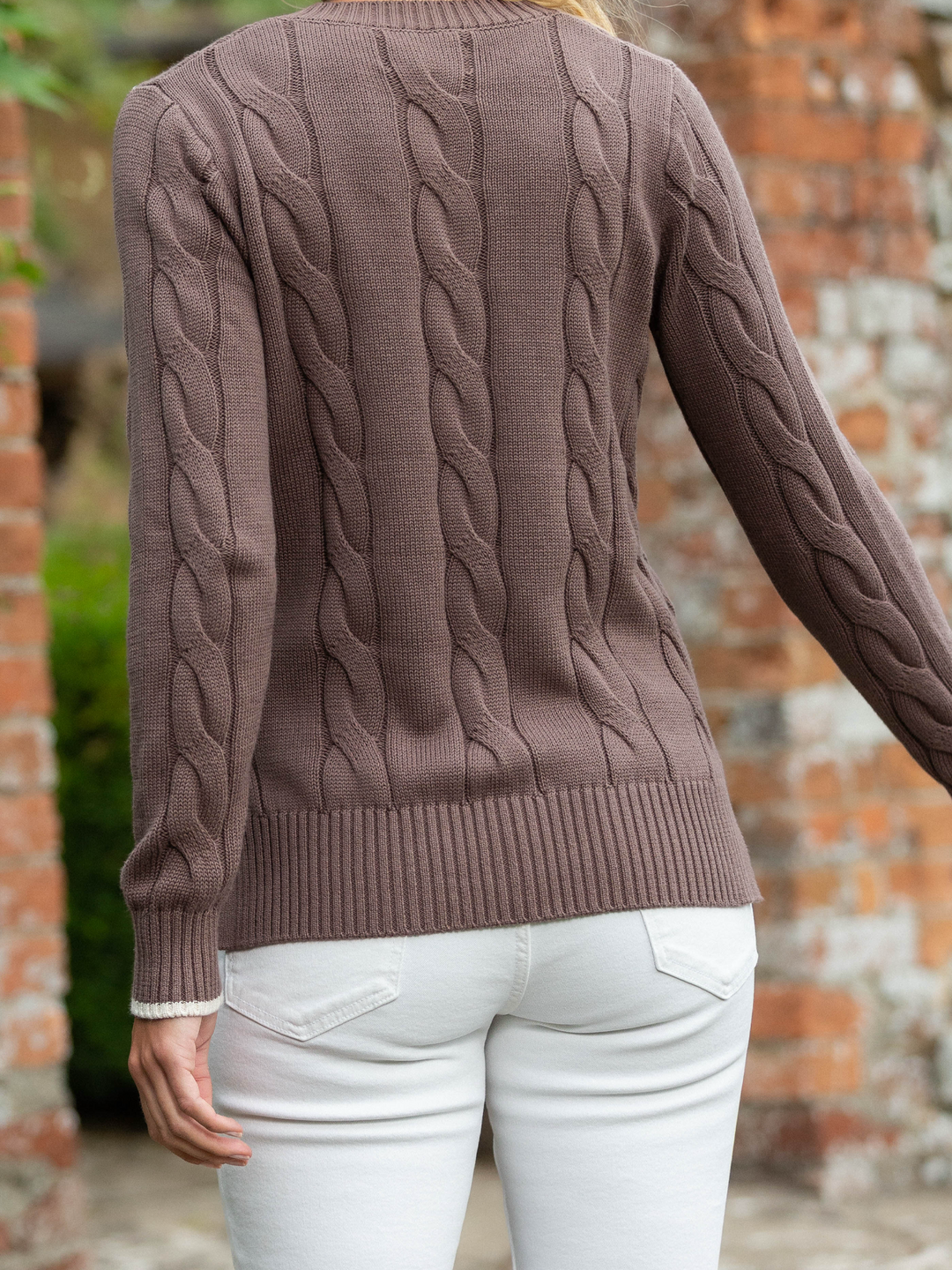 Collaton Women's Cable Knitted Jumper Otter