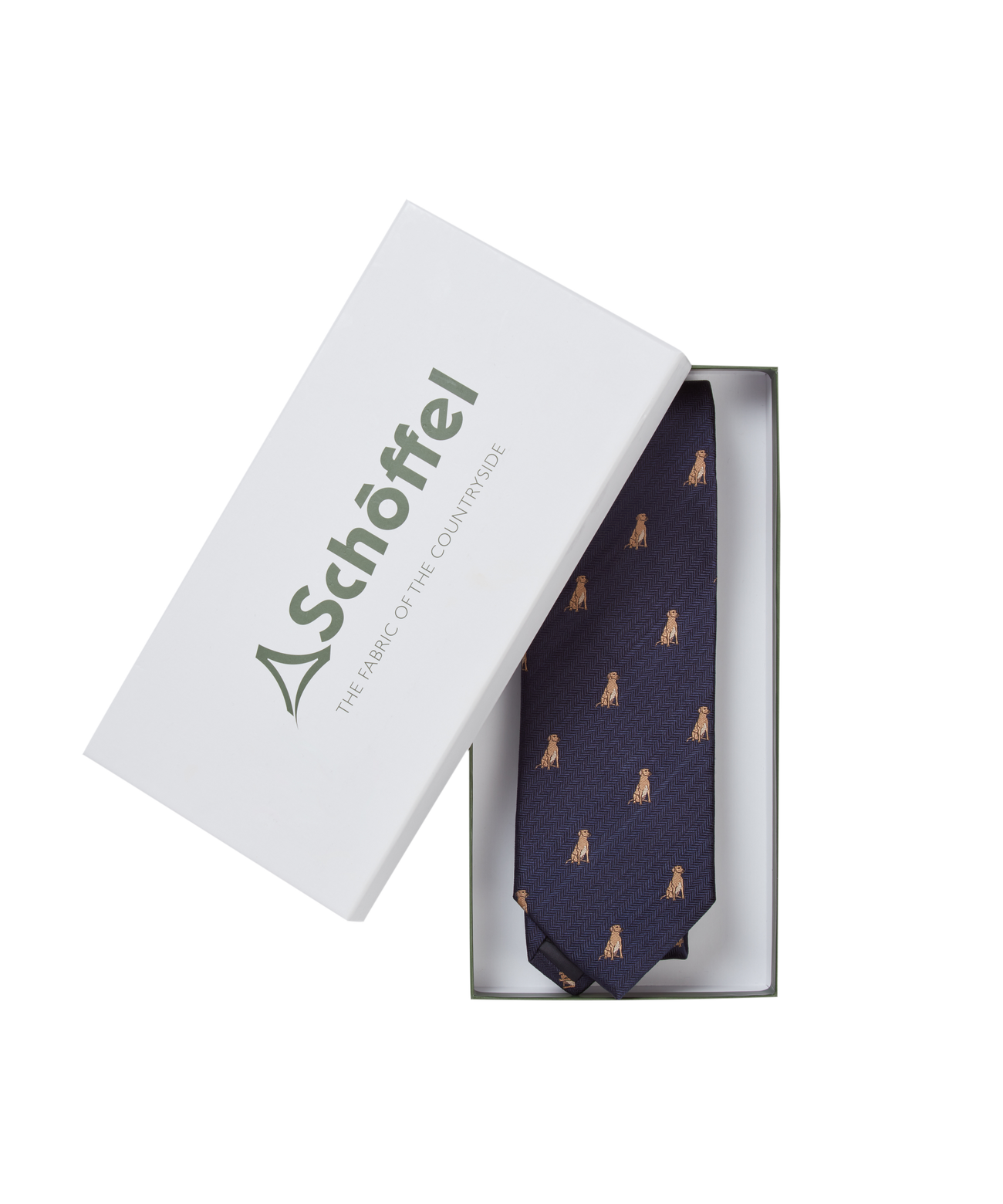 Ashford Silk Tie Navy Labrador