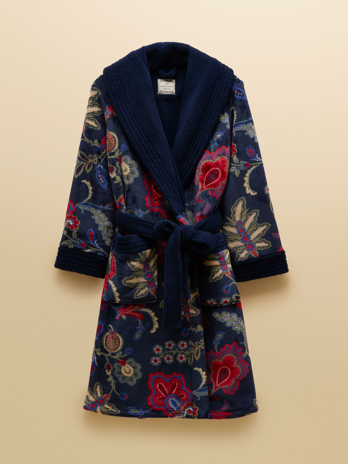 Navy Fleece Dressing Gown