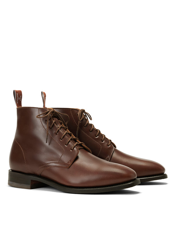 Craftsman Lace Boots Dark Tan