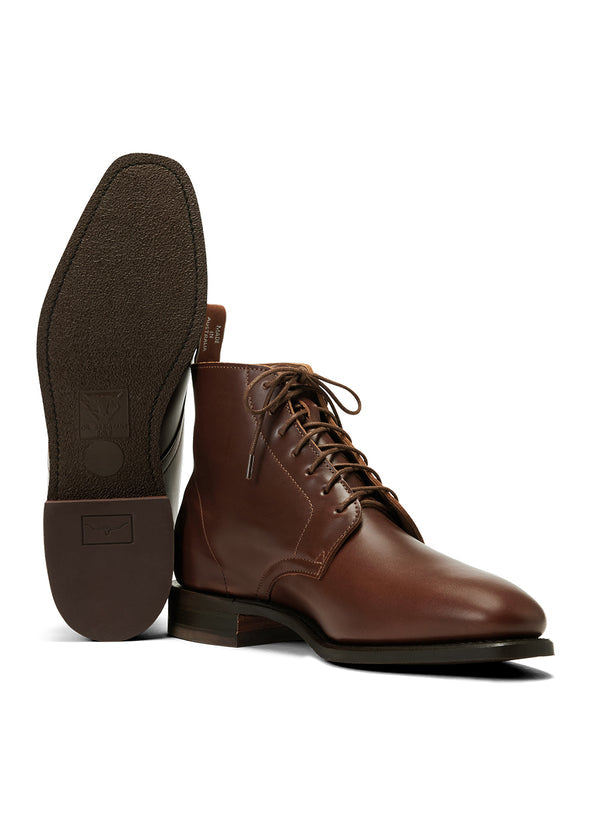 Craftsman Lace Boots Dark Tan