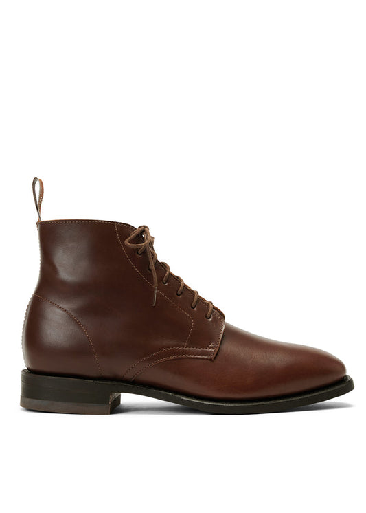 Craftsman Lace Boots Dark Tan