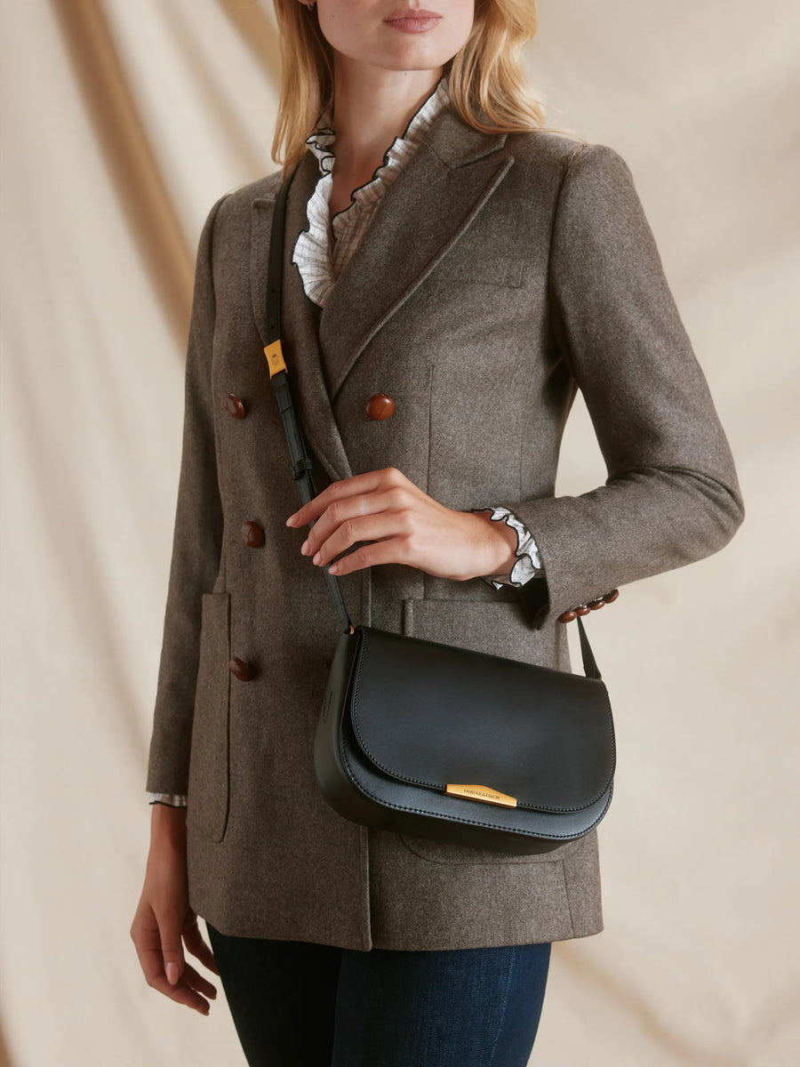 Rye Black Leather Crossbody Bag