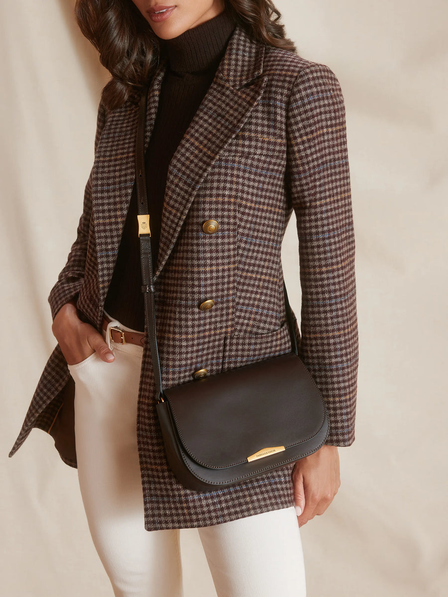 Rye Mahogany Leather Crossbody Bag