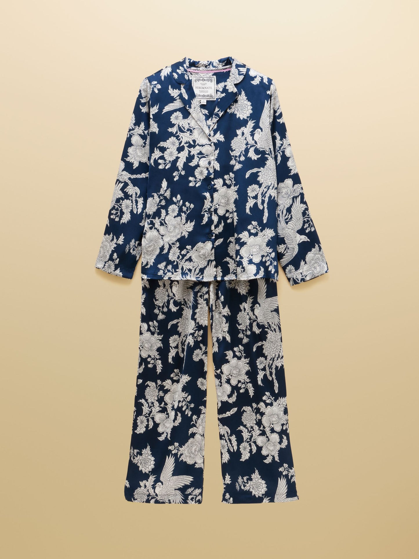 Bonnie Navy Floral Satin Pyjama Set