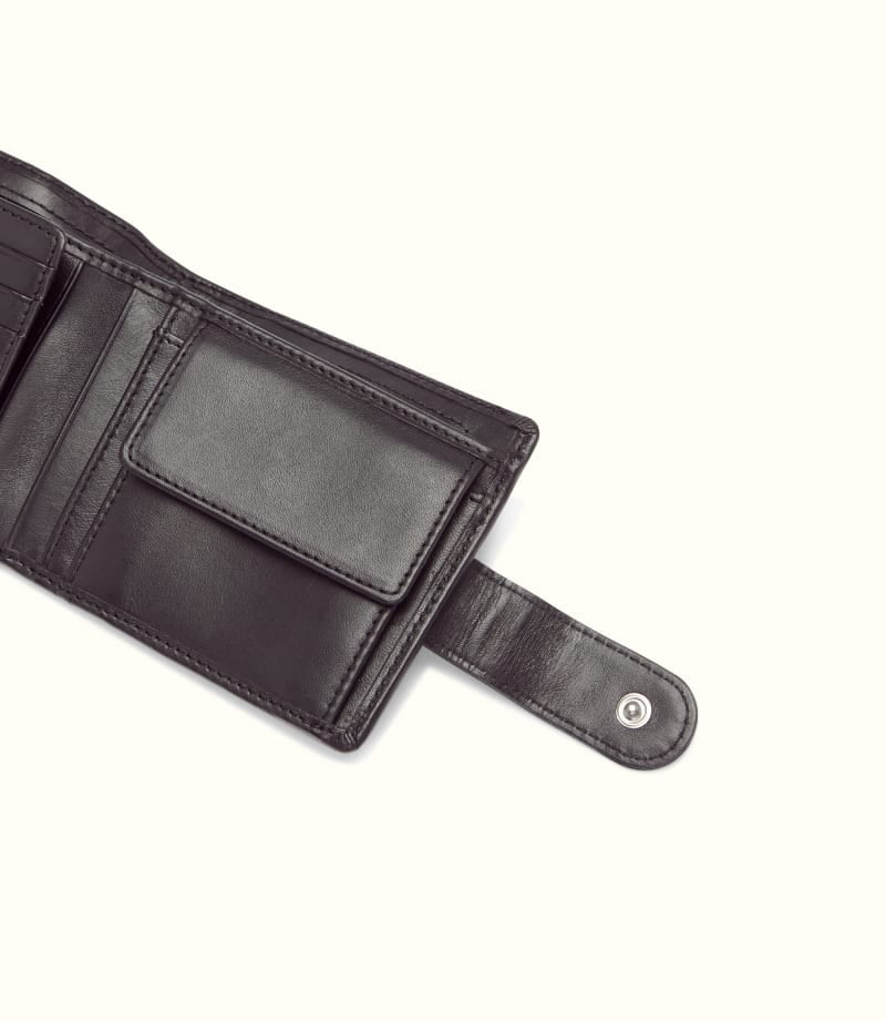 Wallet with Coin Pocket & Tab Black