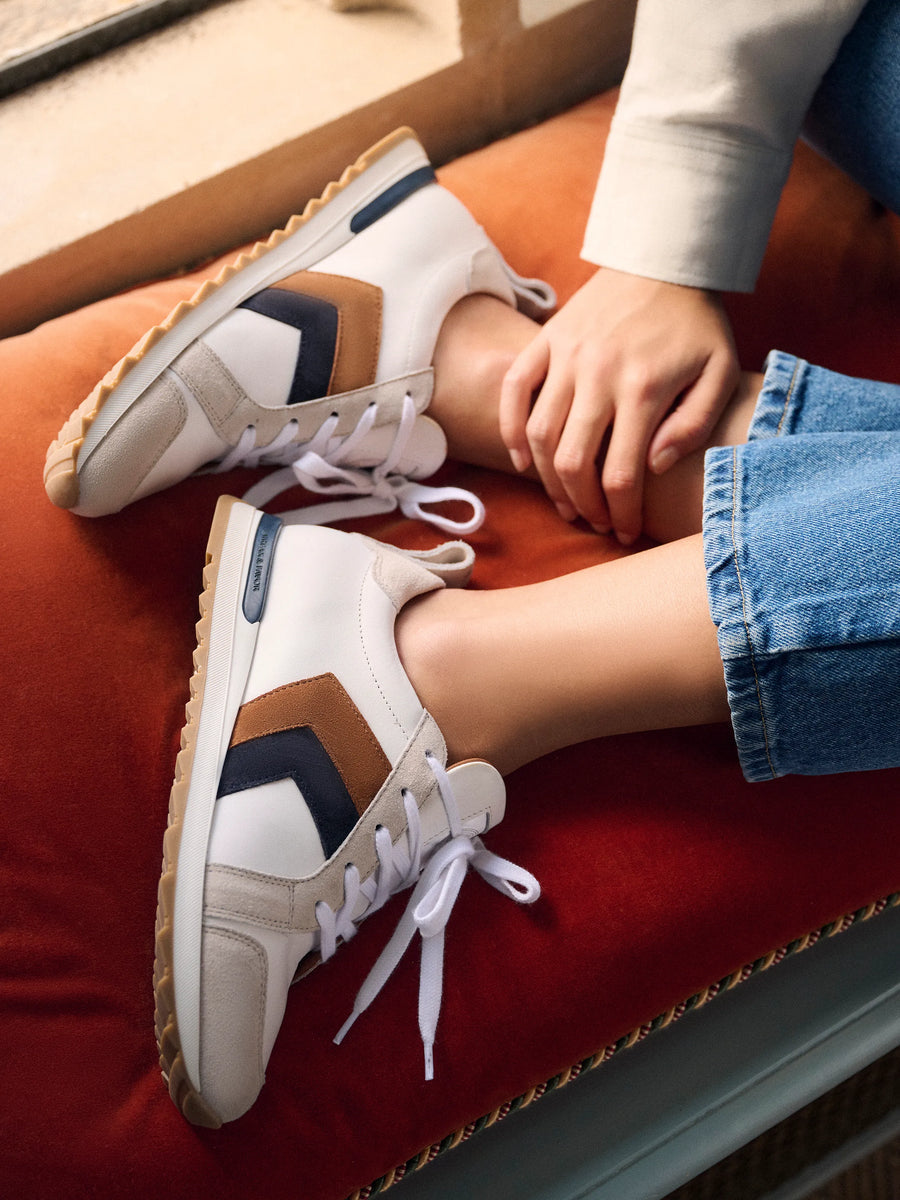 Xandra Tan & Navy Trainers