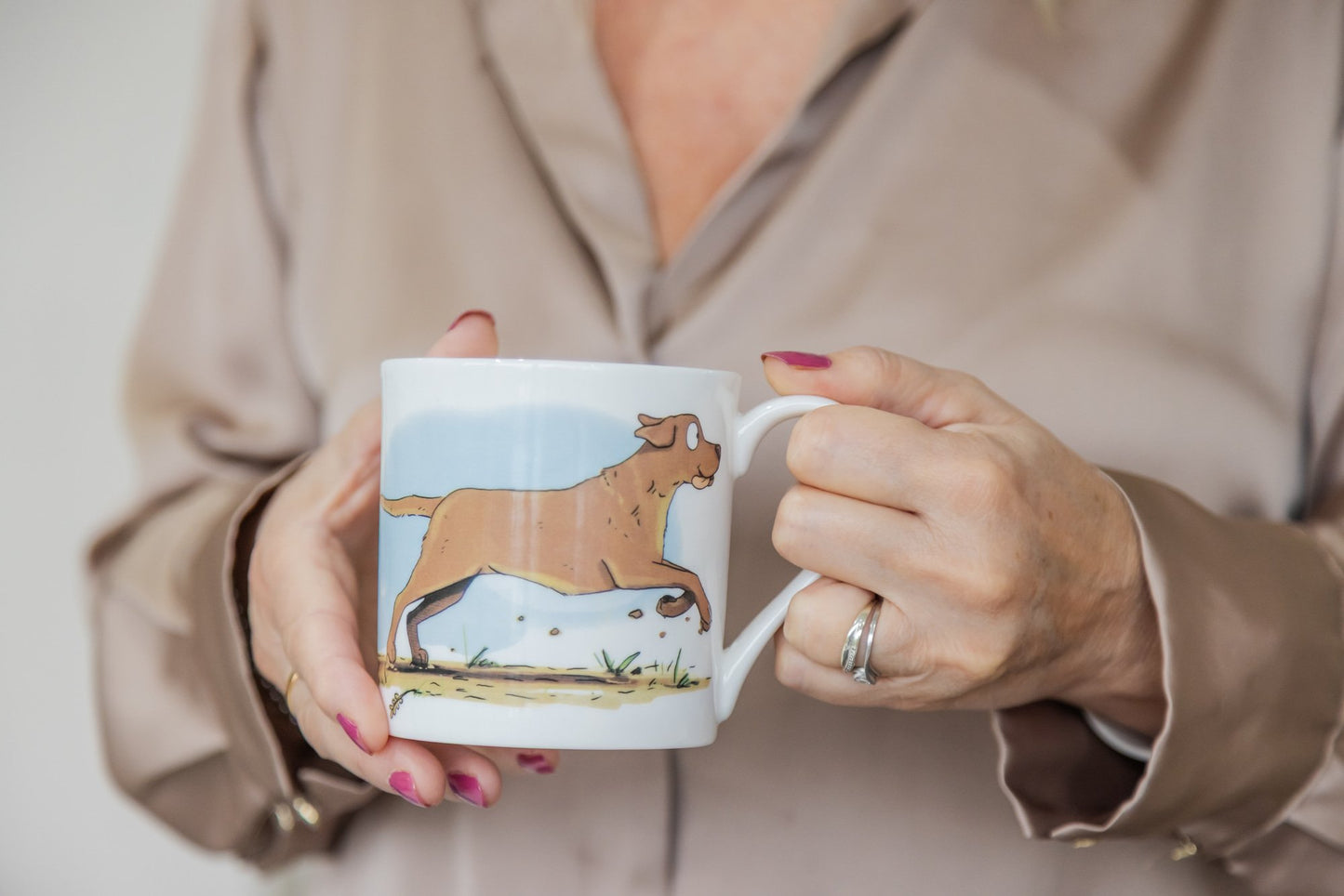 ‘Heel!’ Fine bone China Mug