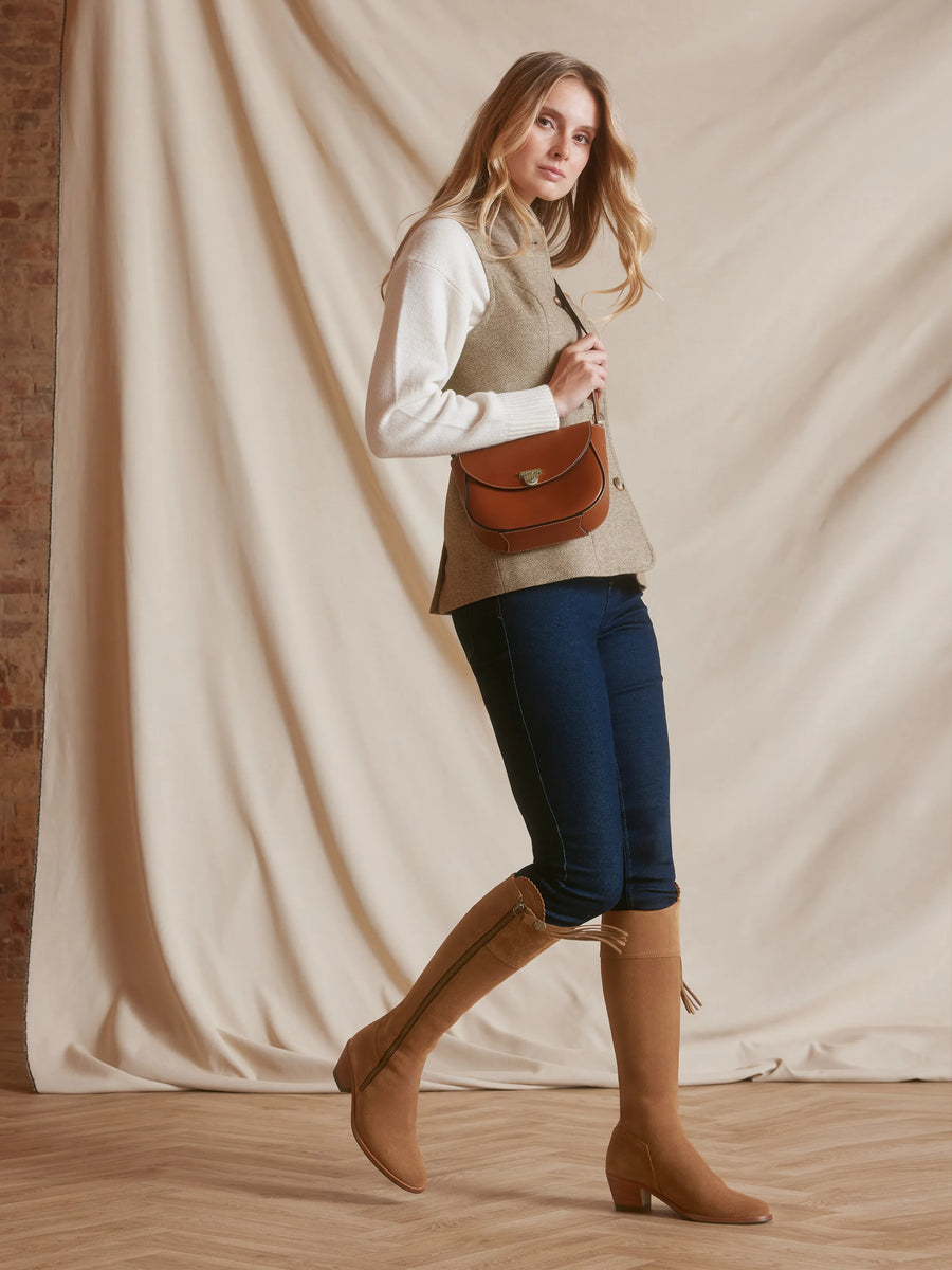 Regina Tan Heeled Knee-High Boots - Regular Fit