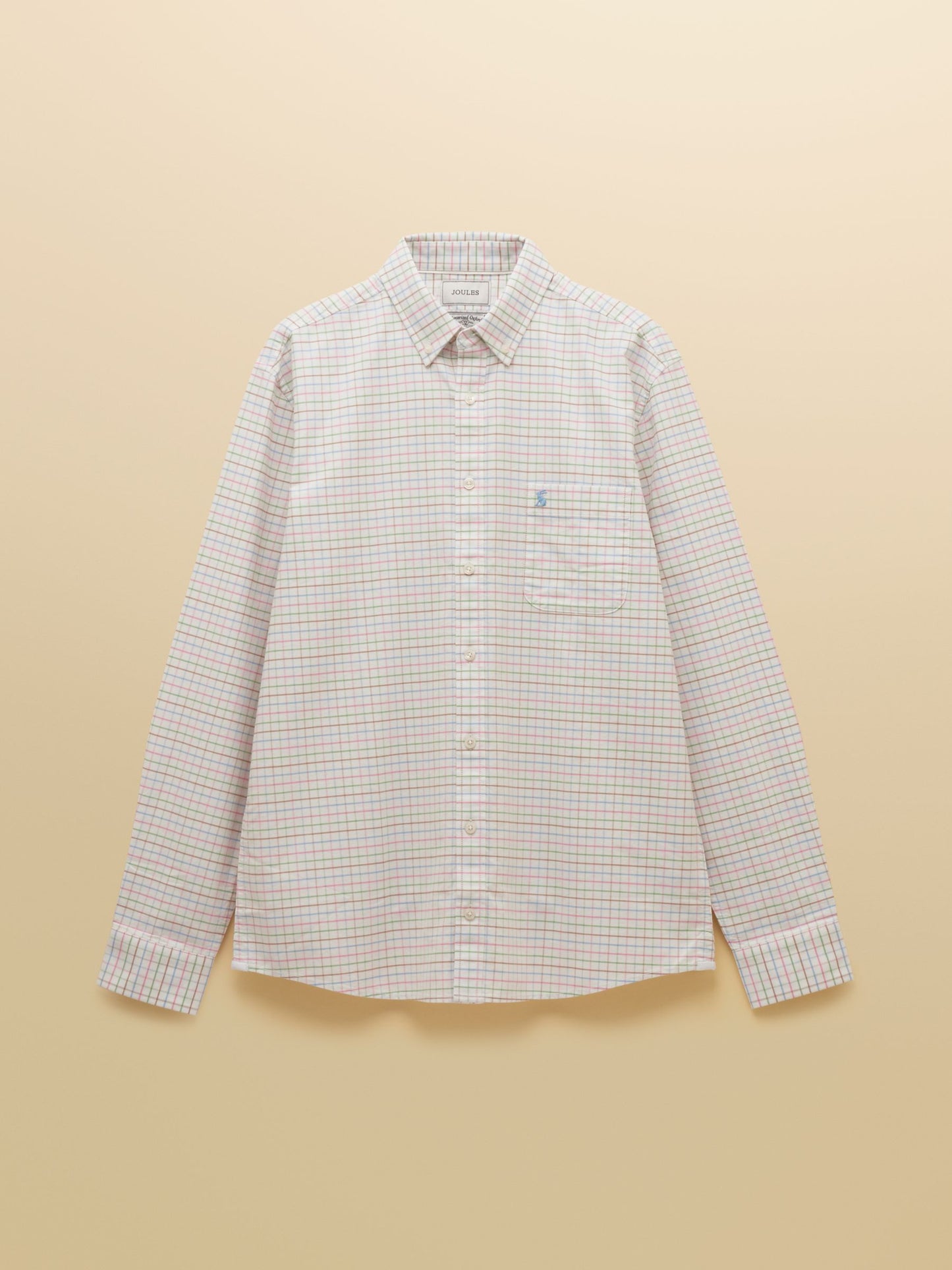 Oxford Classic Fit White Check Long Sleeve Cotton Shirt