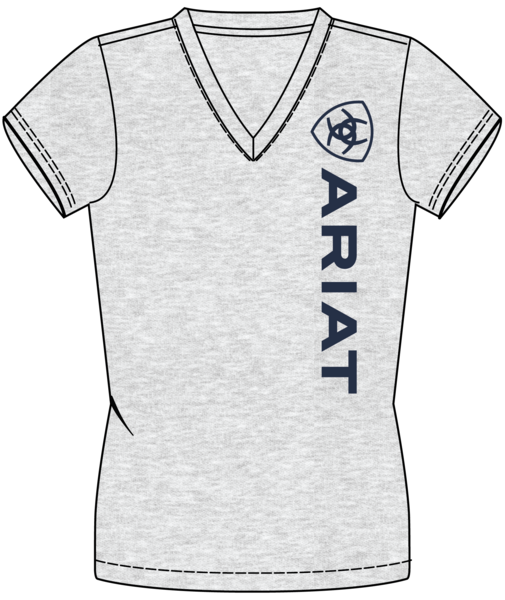 Vertical Logo T Shirt - Grey