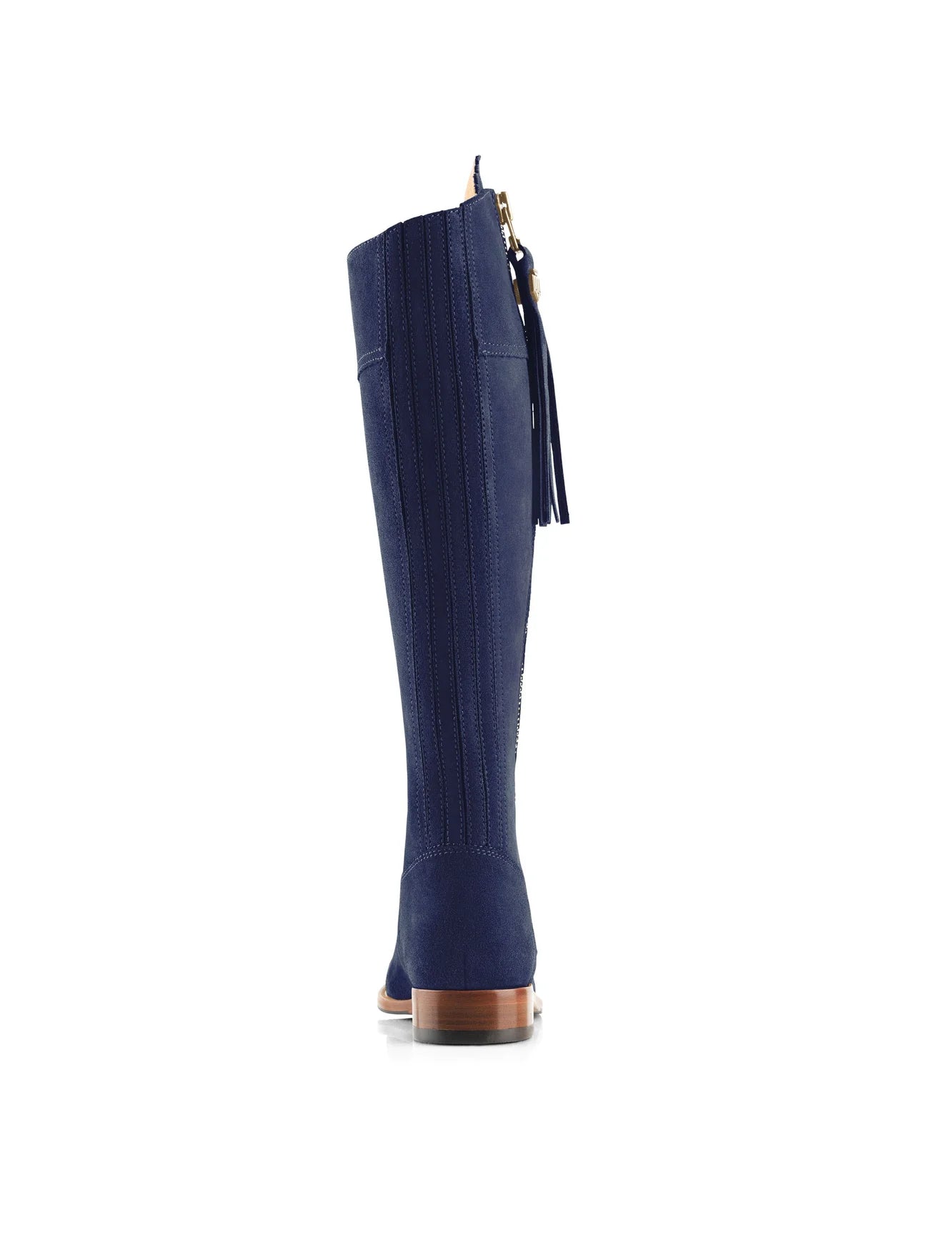 The Regina
Women's Tall Boot - Ink Suede, Narrow Calf