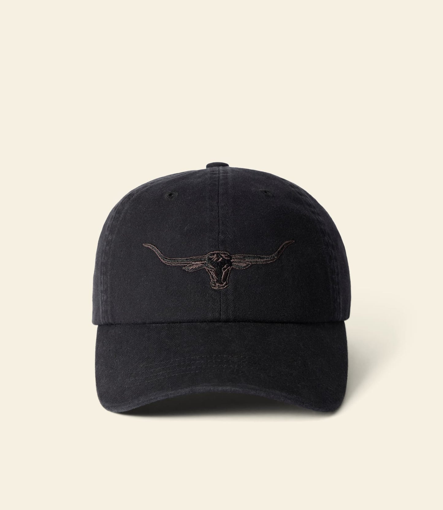Longhorn Twill Cap Black Wash
