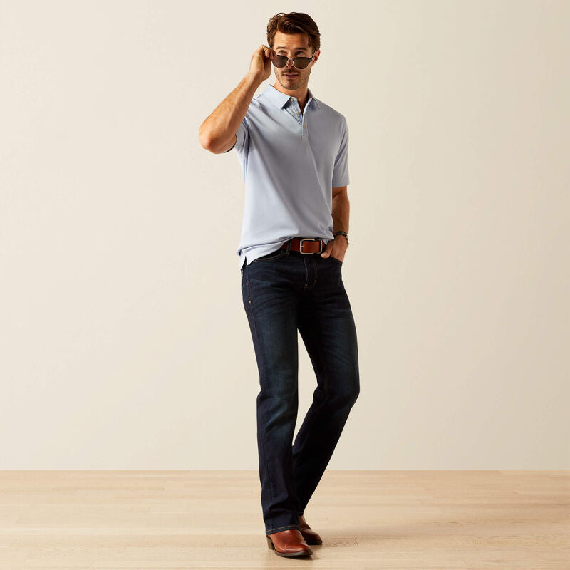 Shaldon Polo PACIFIC BLUE HEATHER