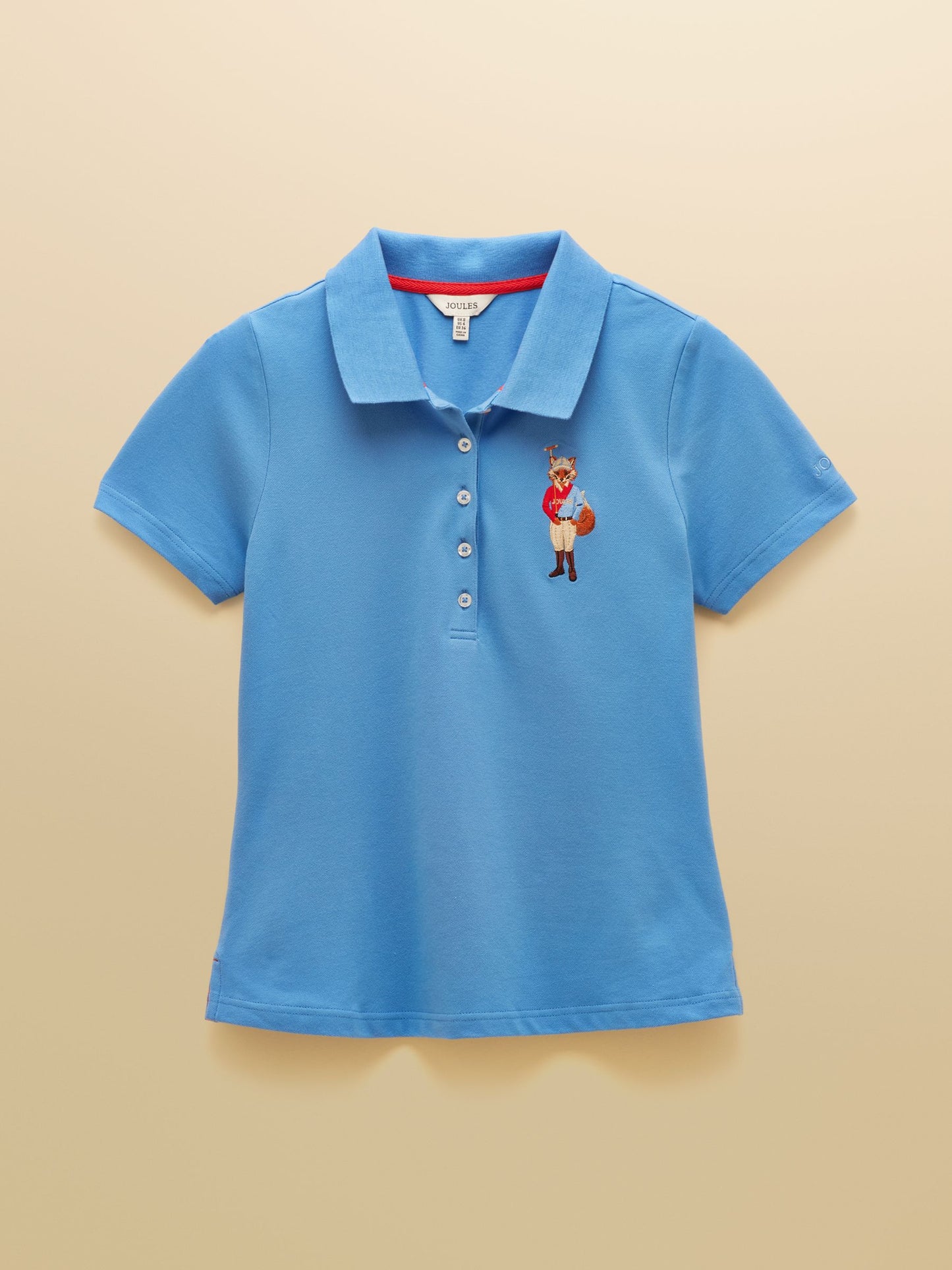 Jonty Fox Blue Slim Fit Cotton Pique Polo Shirt Blue