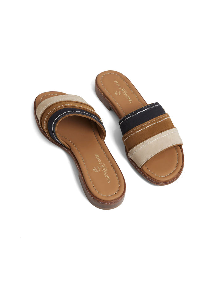 Santorini Tri-Colour Mules