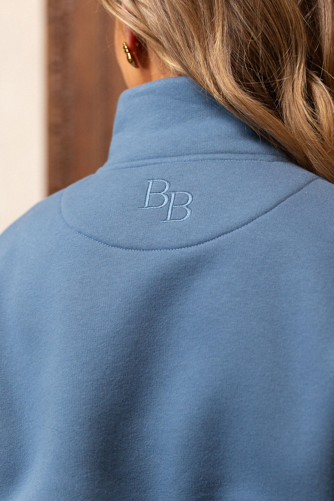 Kingswear Unisex Quarter Zip Vintage Blue