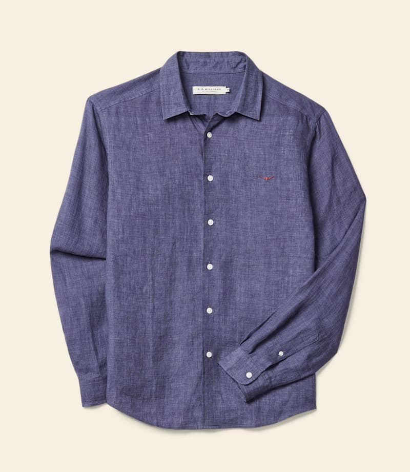 Newman Linen Shirt Navy