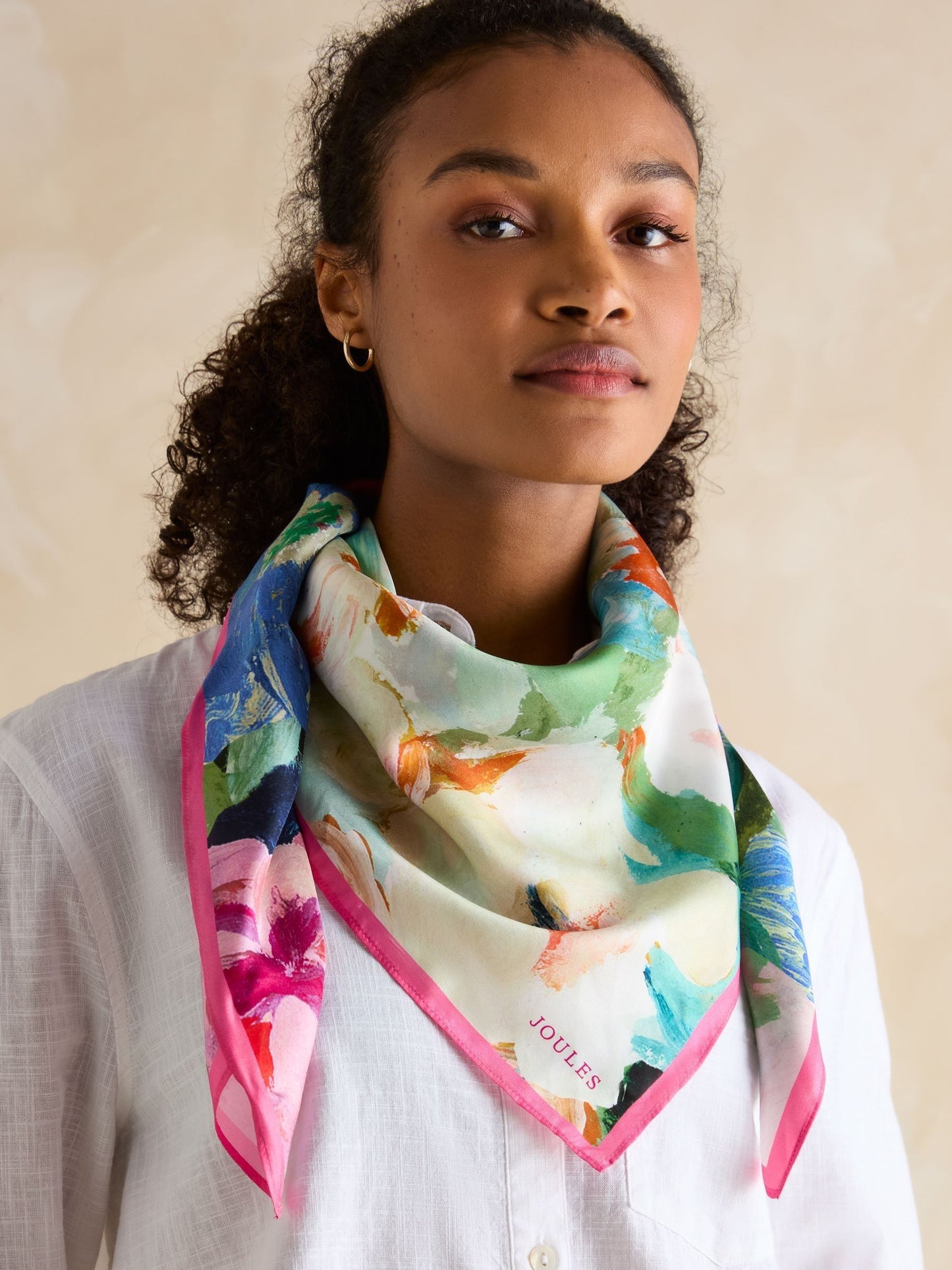Bloomfield Floral Square Silk Scarf