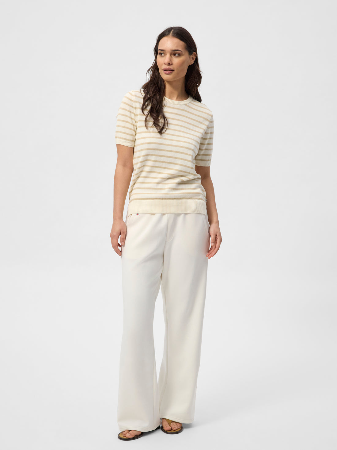 Aimee Knit Sand Stripe