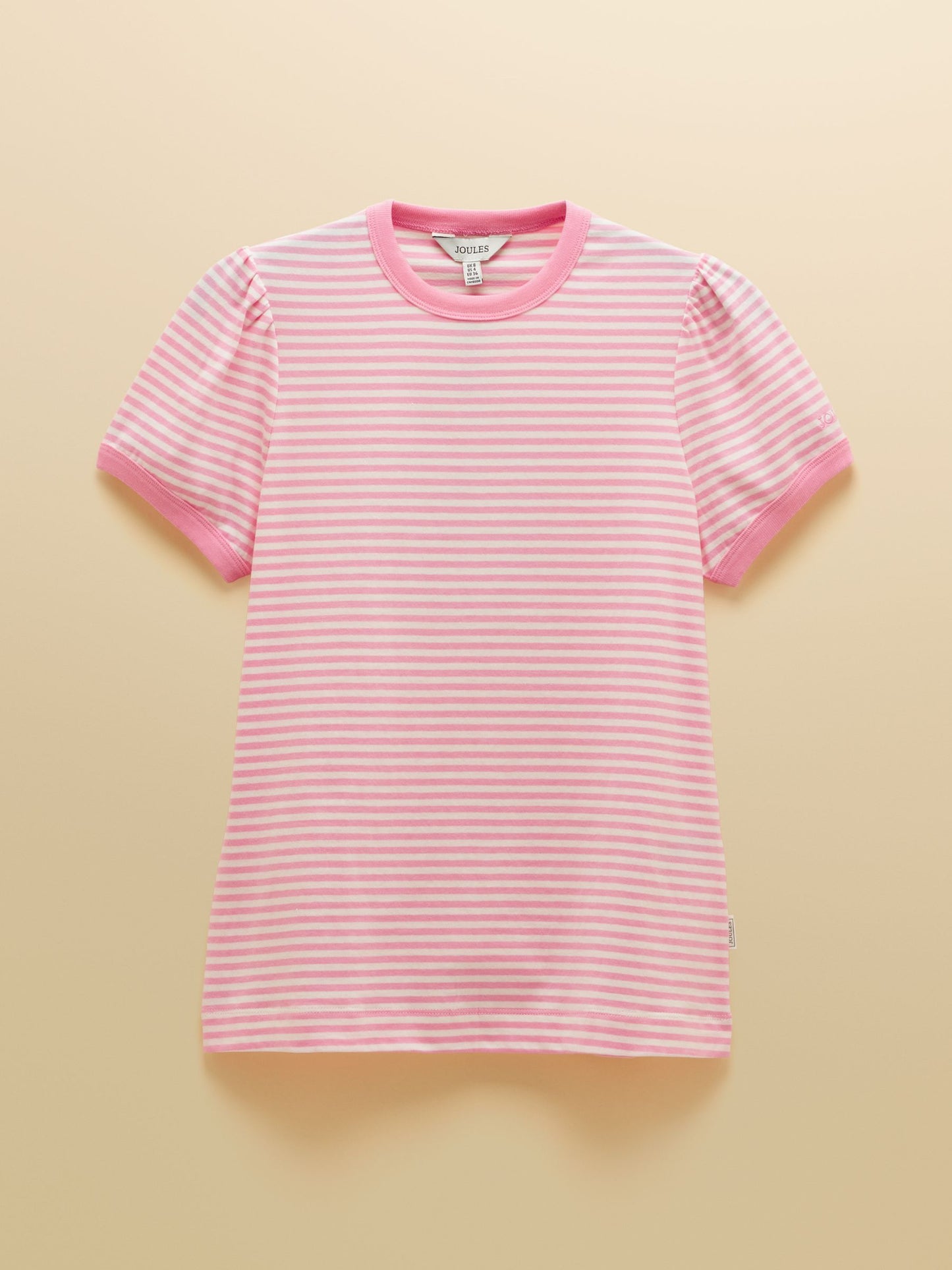 Erin Pink Stripe Short Sleeve Jersey T-Shirt