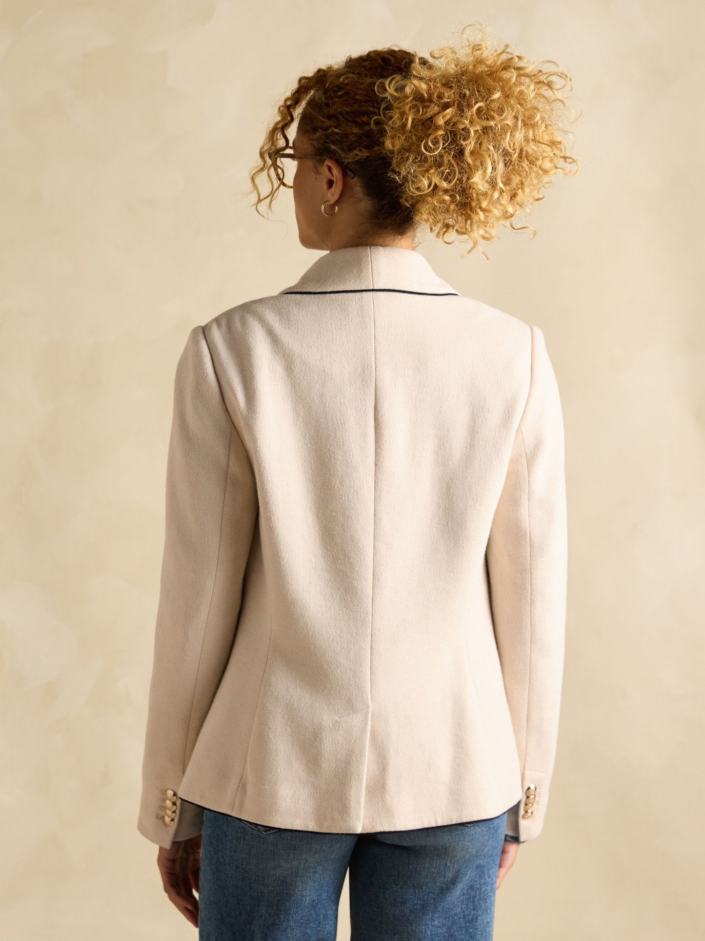Hartley Oat Shawl Collar Blazer