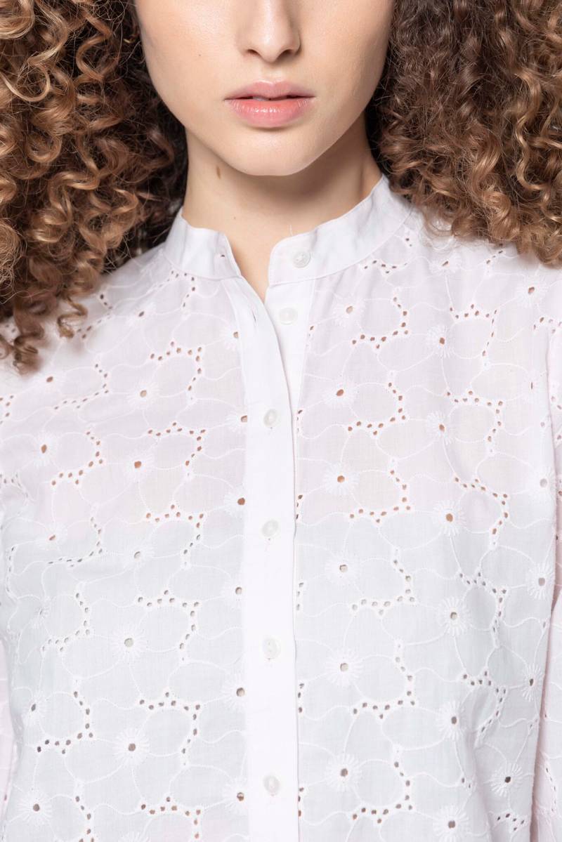 Eva Pink Embroidery luxury blouse
