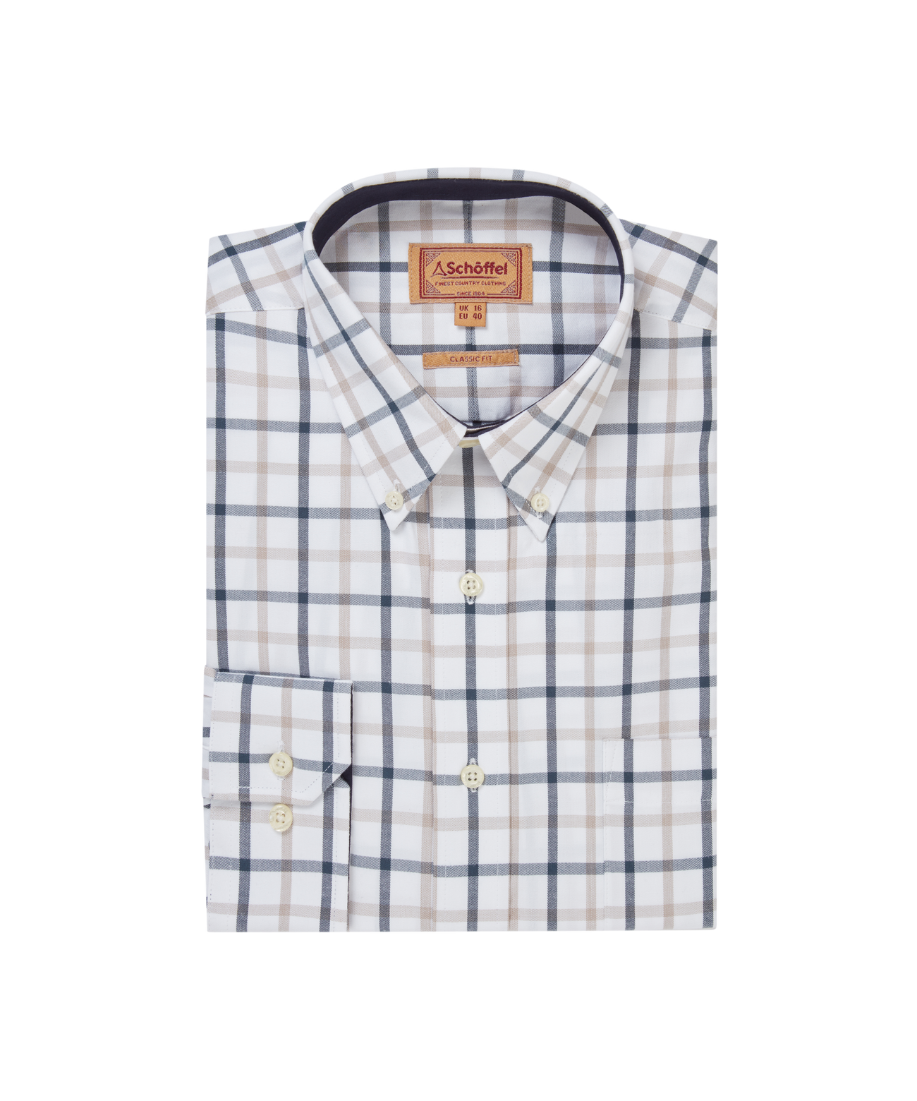 Brancaster Classic Shirt Oxford Navy Check