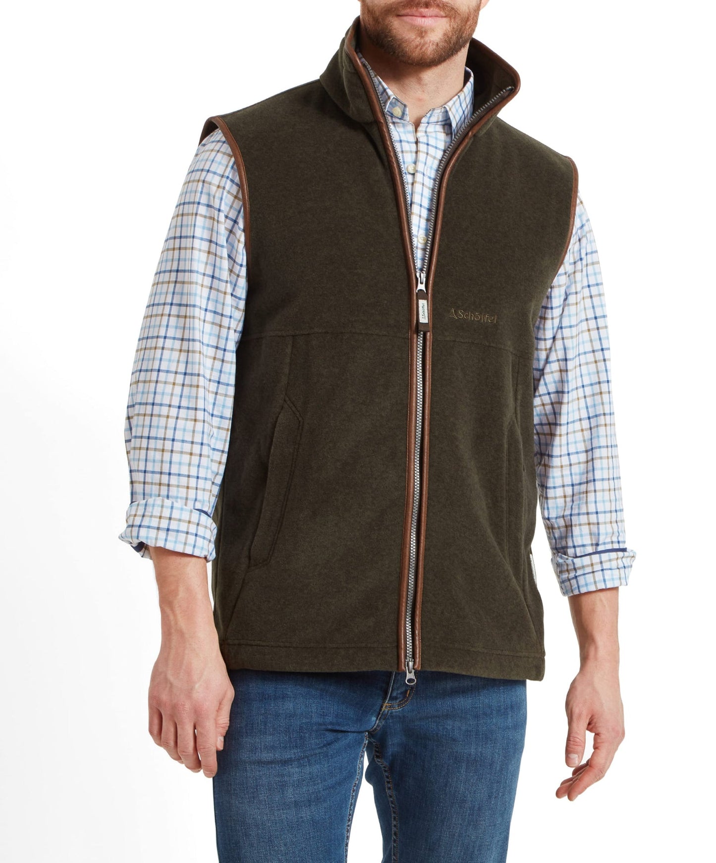 Oakham Fleece Gilet Dark Olive