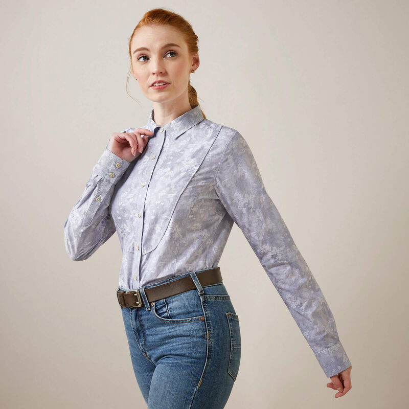 Muir Blouse Blue Jacquard
