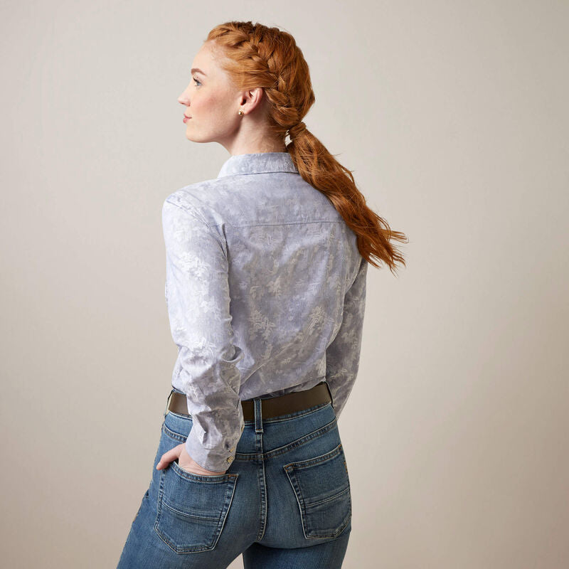 Muir Blouse Blue Jacquard