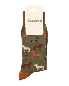 Mens Single Sock Olive Labrador 7-11