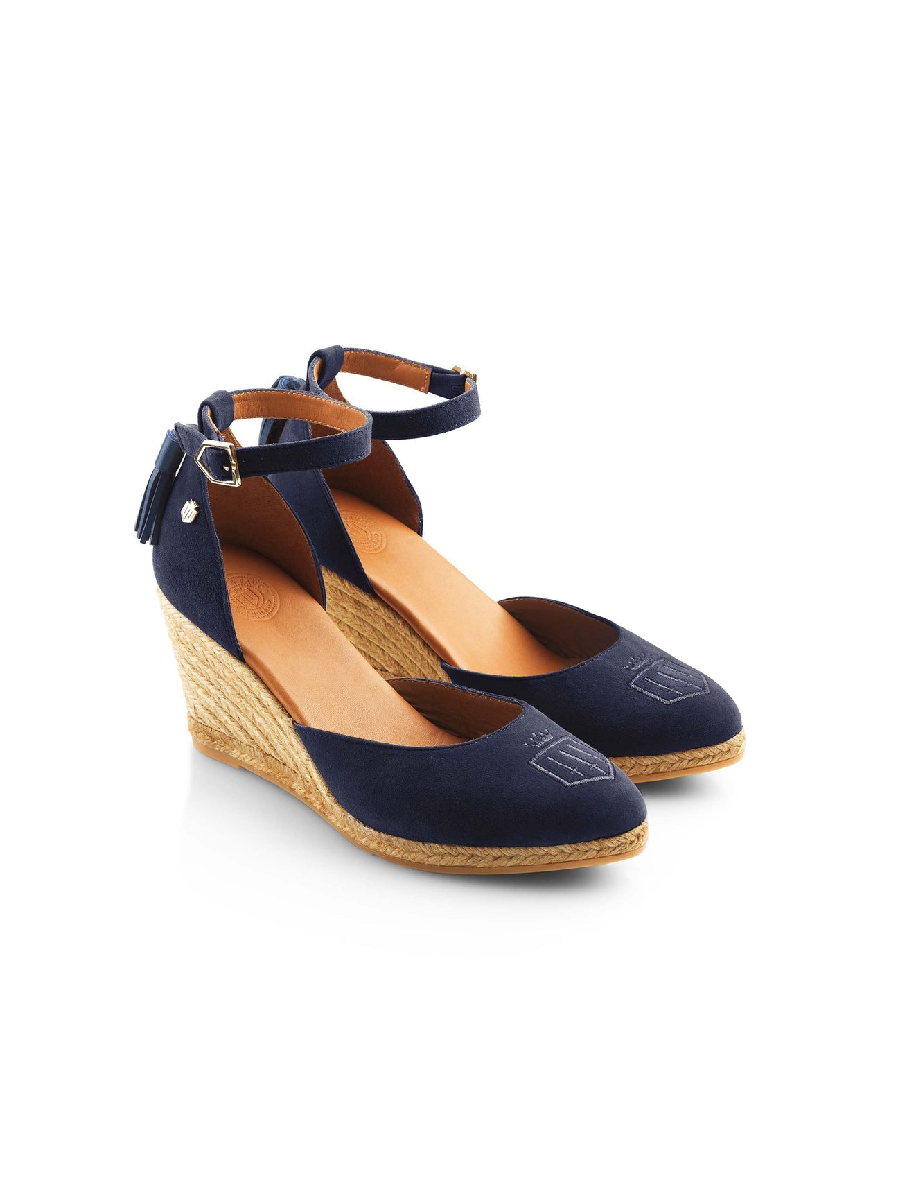 Monaco 
Women's Espadrille Wedge - Navy Suede