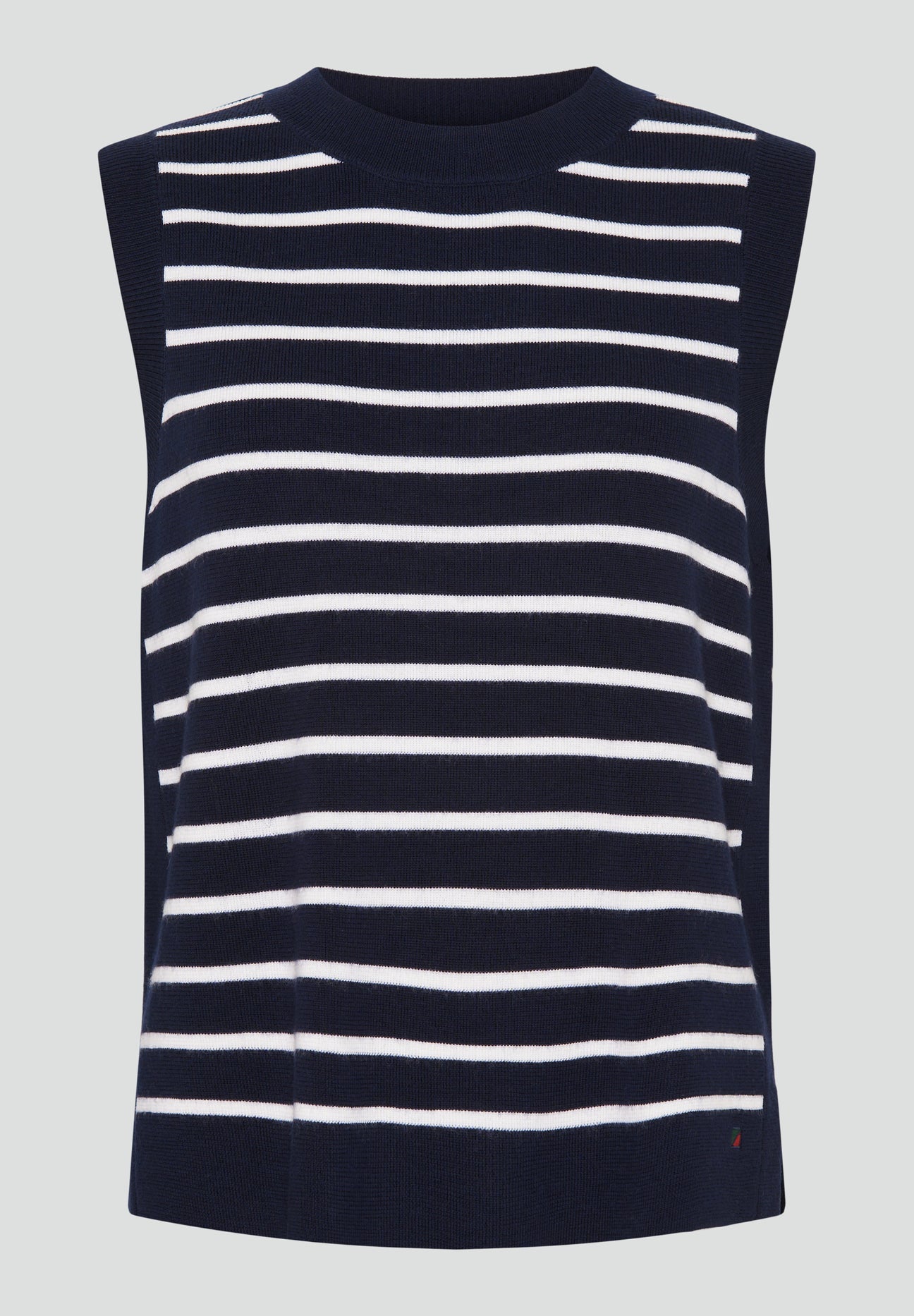 Lera Vest Dark Navy Stripe