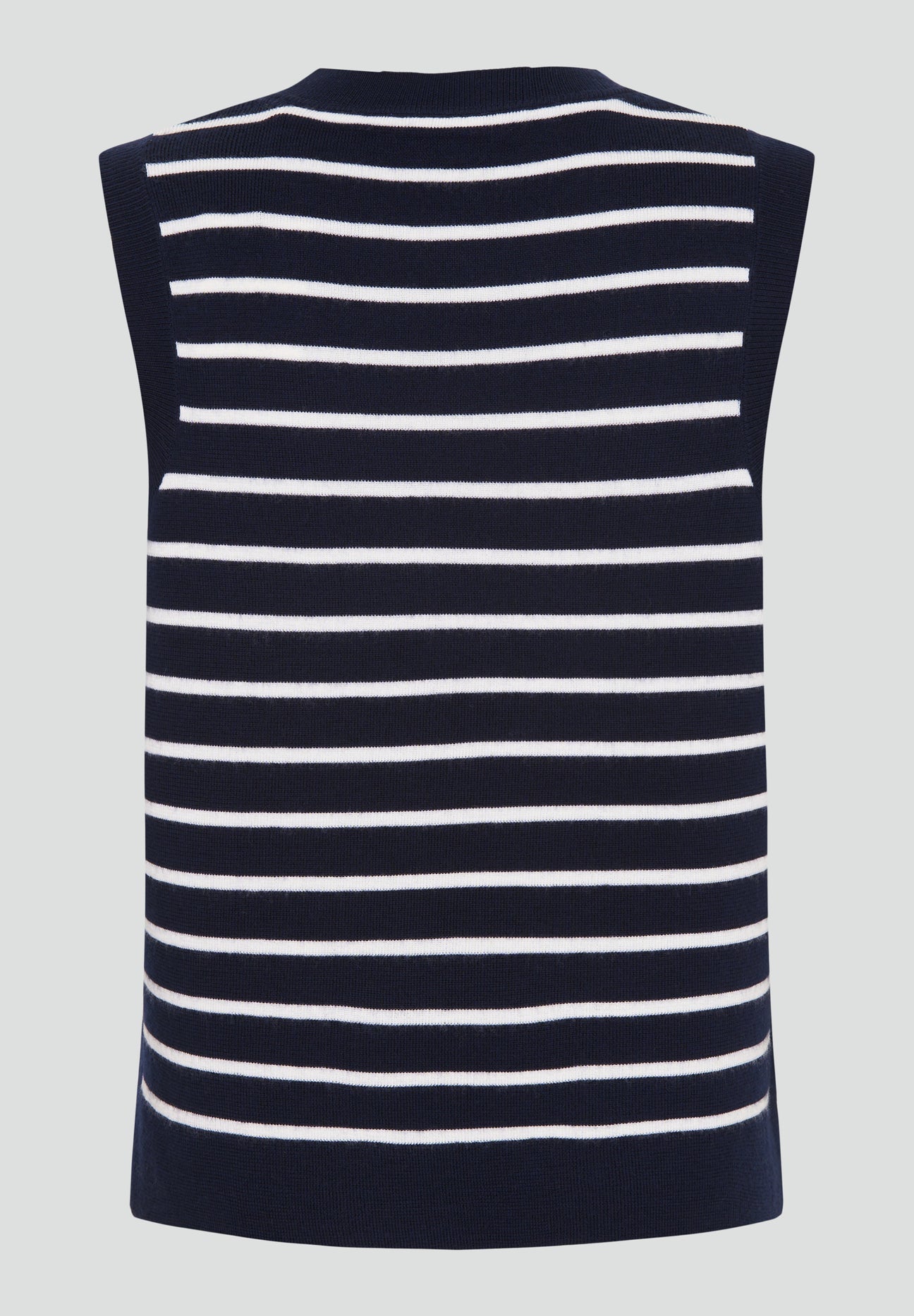Lera Vest Dark Navy Stripe