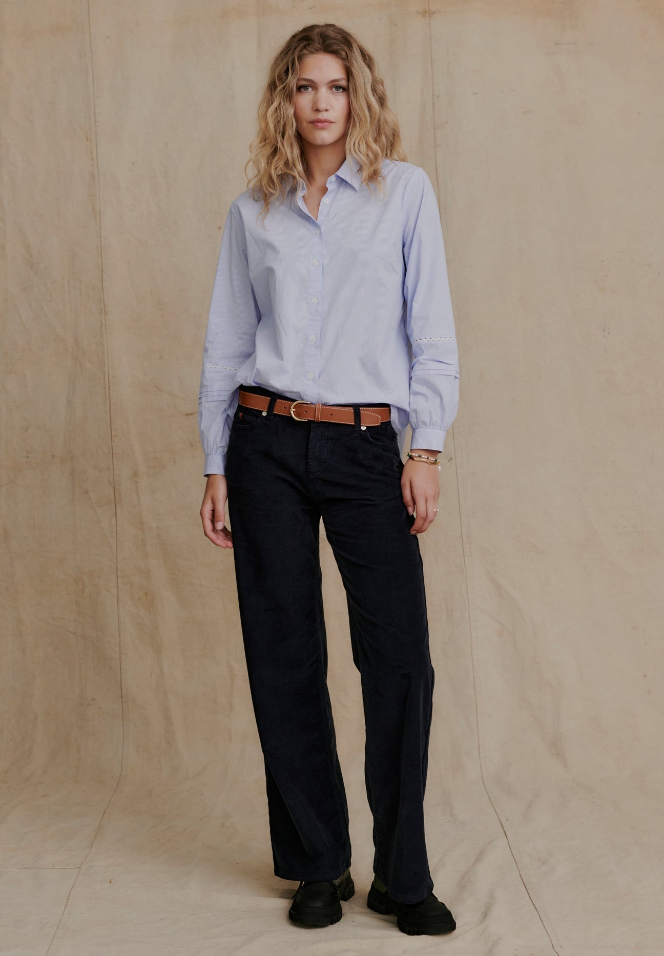 Anora Shirt Light Blue Stripe