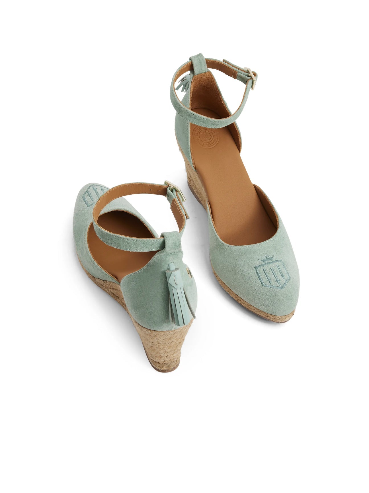 Monaco
Women's Espadrille Wedge - Mint Suede
