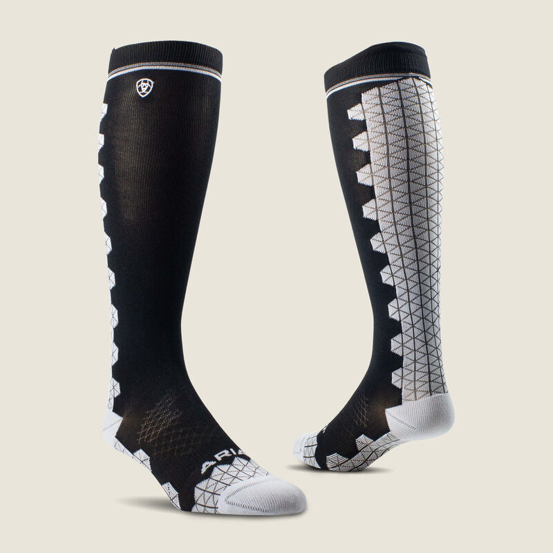 AriatTEK Devon Performance Tall Boot Sock Black/Sleet
